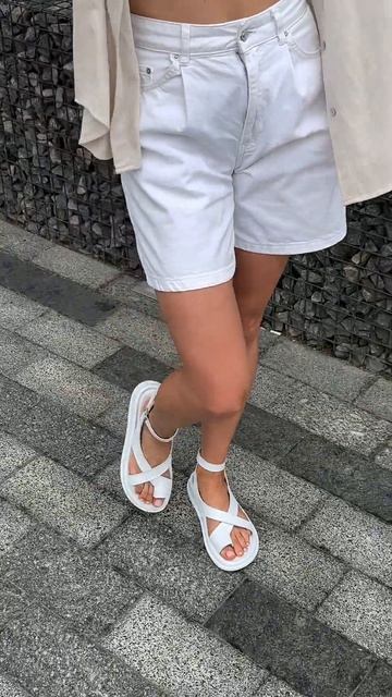 Босоножки женские кожаные белые на белой подошве (8514-2) #shoes смотреть онлайн