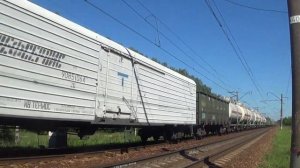 Электровоз ВЛ10У-609+ВЛ11-??? с грузовым поездом