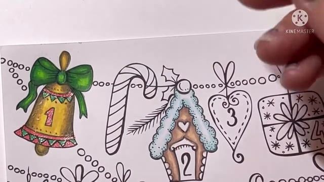 Color with me in Mein Winter Spaziergang by Rita Berman advent calendar Day 2 смотреть онлайн