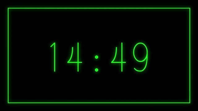 30 Minute Timer | Green Neon Dark Mode Timer Countdown