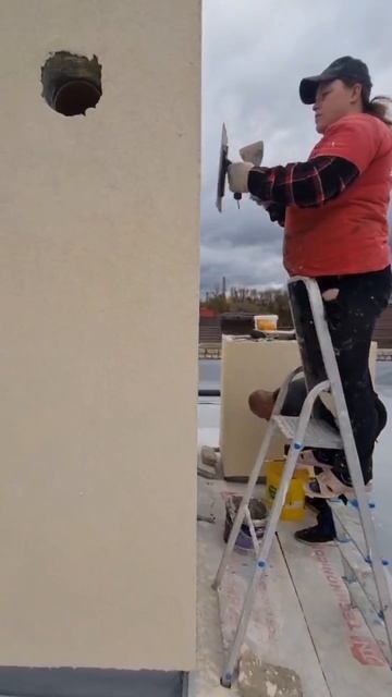монтаж короеда на фасад