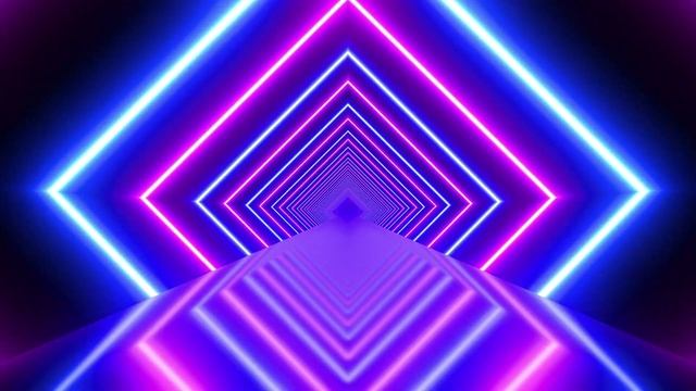 Neon Light Fast Moving Tunnel Neon Glow Free Motion Graphics Background Video Loop смотреть онлайн