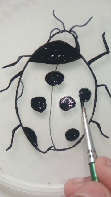 yellow 🐞 ladybug glass painting #shorts#viral#painting смотреть онлайн