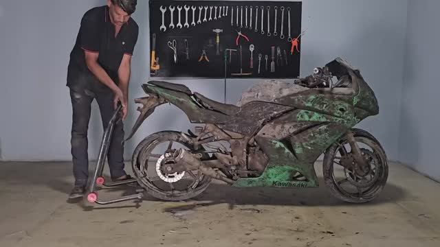 Полная реставрация мотоцикла KAWASAKI Ninja!!! 🔥💨💨