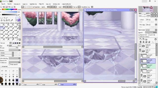 『SAI』SpeedPaint ≡ How to coloring water : Step by Step (วิธีลงสีน้ำ) смотреть онлайн