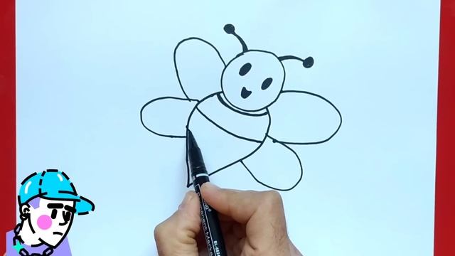 How to draw a bee | learn to draw a bee | Bolalar uchun asal ari rasm chizish смотреть онлайн