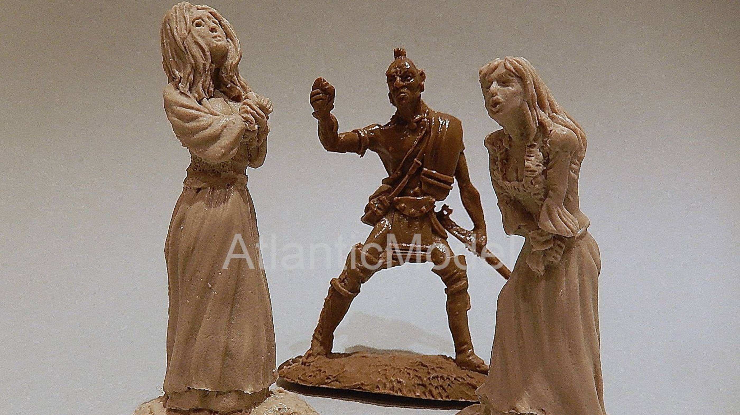 солдатики Barzso LOD Гурон с пленницами, 3 фигуры 3 позы смотреть онлайн