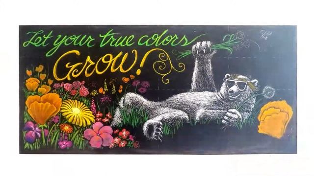 Chalk Art Time-lapse | Let Your True Colors Grow! | designthis! смотреть онлайн