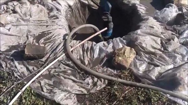 Самодельный гидробур в действии