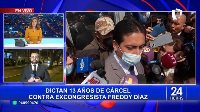Freddy Díaz: condenan a 13 años de cárcel a excongresista por violación sexual a trabajadora смотреть онлайн