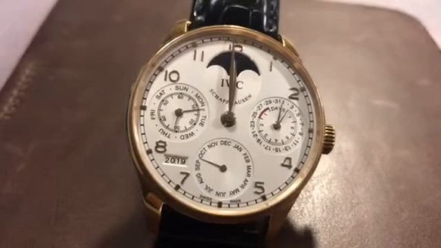 IWC Portuguese Perpetual Calendar Date Month Change Time-lapse смотреть онлайн
