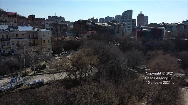 #6. ПЕЙЗАЖНАЯ АЛЛЕЯ, Киев. Работы за месяц заметно активизировались. Аэросъемка. 10.04.2021 смотреть онлайн