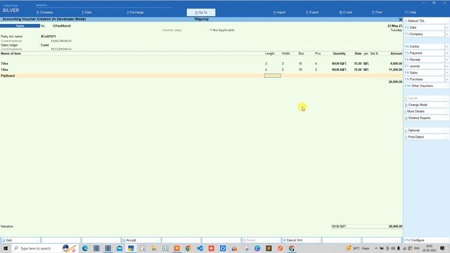 Tiles Marbel business Solution |Square feet Calculation | Tiles Marbel Accounting in tally prime смотреть онлайн