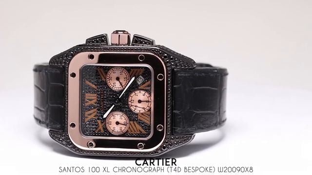 Cartier Santos 100 XL Chronograph Diamond Set Watch W20090X8 (T4D) watch 360 смотреть онлайн