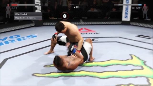 Korean Zombie VS Max Holloway EA UFC 2 PS4 ROUND 1 TWISTER SUBMISSION WIN смотреть онлайн
