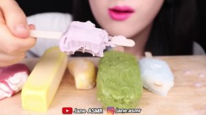 ASMR RAINBOW ICE CREAM PARTY *GREEN TEA, TARO, MANGO, MAGNUM 무지개 아이스크림 먹방 JANE ASMR 제인