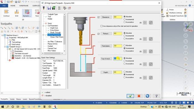 Mastercam Mill 2D Tutorial - Slot Milling || Dynamic Milling II Helix Bore || 2D Programming смотреть онлайн
