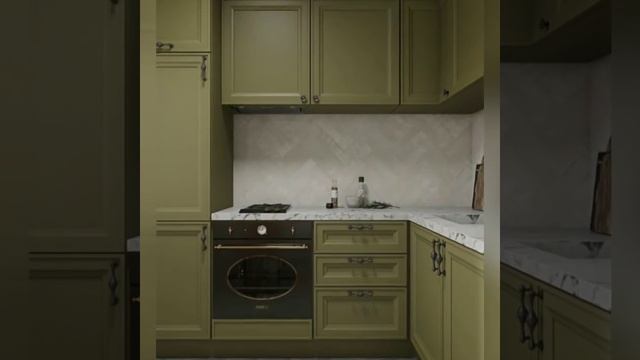 Provencal style kitchen with an area of 6.6 sq.m. #interior #design смотреть онлайн