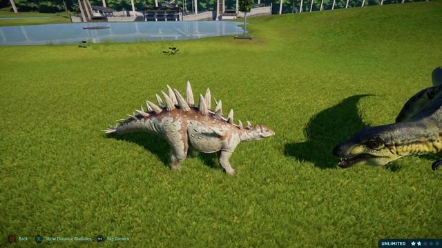 **Jurassic World Evolution: Acrocanthosaurus Kills Chungkingosaurus** смотреть онлайн