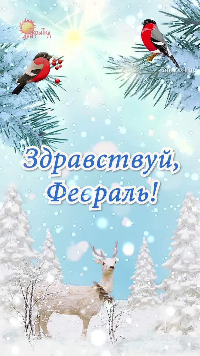 1 февраля! Поздравление с 1 февраля! Открытка с первым февраля смотреть онлайн