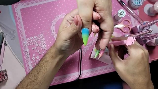 New vivid girl glow in the dark neon gels Ombre design - Max Estrada смотреть онлайн