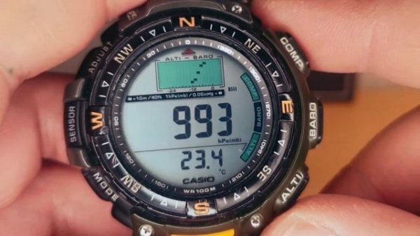 How to set up time and date in casio pro trek