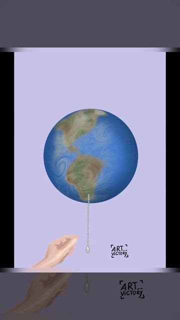 Earth Hour Challenge Art - Speedpaint and animation | Час Земли - Спидпейнт и Анимация смотреть онлайн