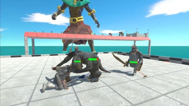 Godzilla Human vs Mutant Primates on Lava Tank - Animal Revolt Battle Simulator смотреть онлайн
