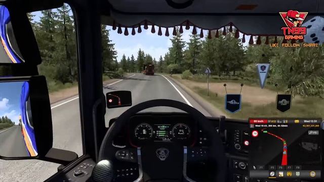 Scania S730 Carrying 25 Tons Large Digger on Dangerous Roads of Russia | Euro Truck Simulator 2 | T смотреть онлайн
