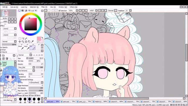 Speedpaint pink and blue Chibis смотреть онлайн