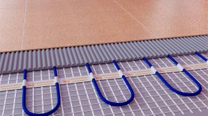 Монтаж мата теплого пола