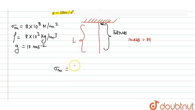 Find the greatest length of steel wire that can hang vertically without breaking.Breaking stress... смотреть онлайн