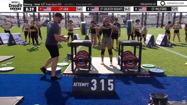 Christine Middleton 143 kg (315 lb) Front Squat at 2022 CrossFit Games смотреть онлайн
