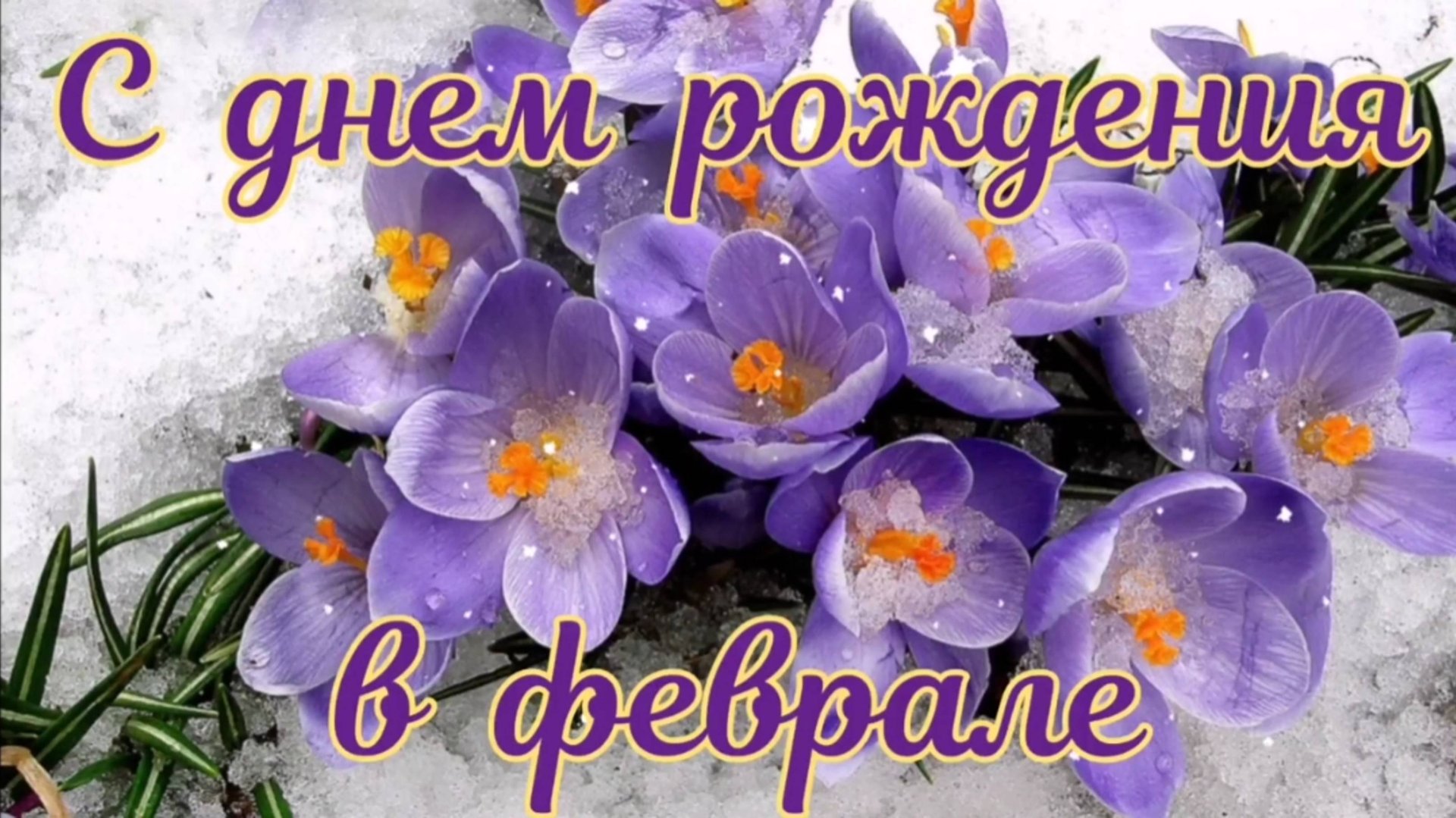 С днем рождения в феврале. С февральский днем рождения. смотреть онлайн