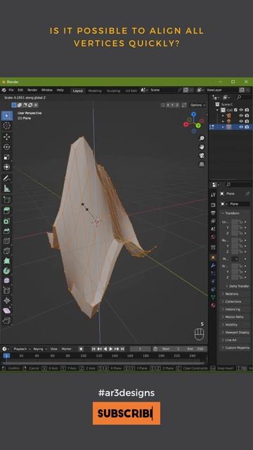 Blender Tip Vertex Alignment Shortcuts | AR3Designs Daily Blender 3D Tips смотреть онлайн