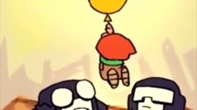 Жмыхнутый пико взлетел на шарике и его поймал танкмен