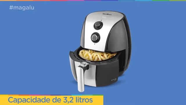 Fritadeira Elétrica Sem Óleo/Air Fryer Britânia - Air Fry BFR02PI Preta e Cinza 3,2L com Timer смотреть онлайн