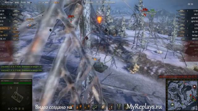 WOT: Заполярье - Bat Chatillon 155 - 4 фрага смотреть онлайн