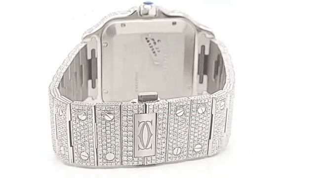 CARTIER 40MM DE SANTOS DIAMOND WATCH смотреть онлайн