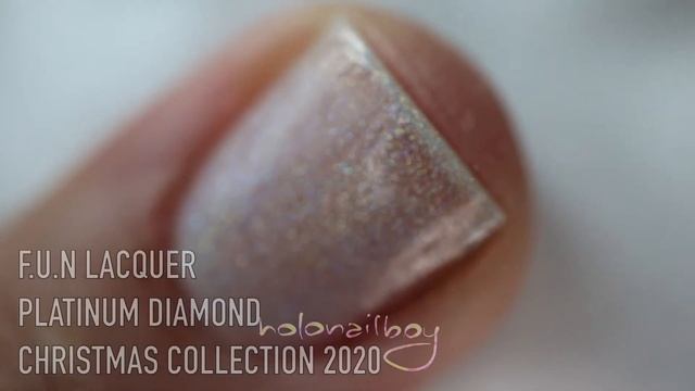 LIVE SWATCH | F.U.N LACQUER PLATINUM DIAMOND (GEL FORMULA) OVER DIAMOND LINEAR HOLO TOP COAT смотреть онлайн