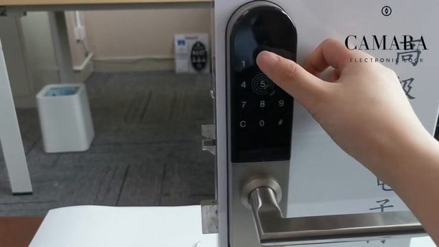 Электронный замок FTCamara с возможностью открытия код-паролем, картой, приложением APP, ключом. смотреть онлайн