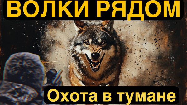ОХОТА на ВОЛКОВ, Волк добыт в ночном тумане