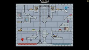 Прекрасное чувство опоры! Огонь и Вода 3: уровень 28 Fireboy & Watergirl 3: Ice Temple level 28