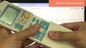 How to reset daikin ac remote control