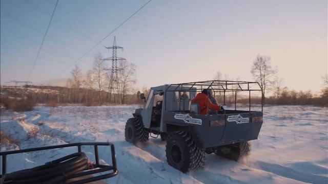 Вот что нравится девушкам! Зимний тест-драйв колёсного вездехода ЗЭТ-Байкал смотреть онлайн