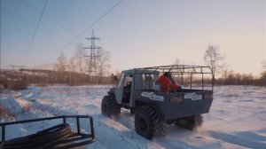 Вот что нравится девушкам! Зимний тест-драйв колёсного вездехода ЗЭТ-Байкал