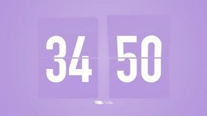 70 Min Countdown Flip Clock Timer / Simple Beeps 🫐 🔔