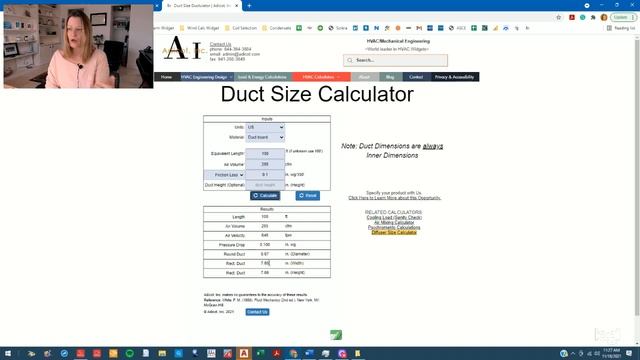 Duct Size Calculator | Adicot смотреть онлайн