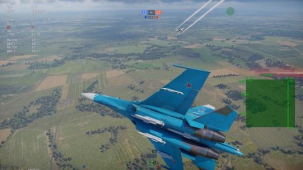 Дуэль Су-27см против F16C