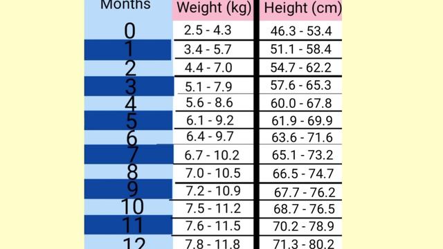 Baby Boy Height & Weight Growth Chart: 0 to 12 Months смотреть онлайн